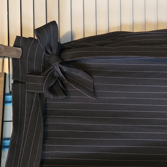 Express Black & White Pin Stripe Skirt - Picture 4 of 11